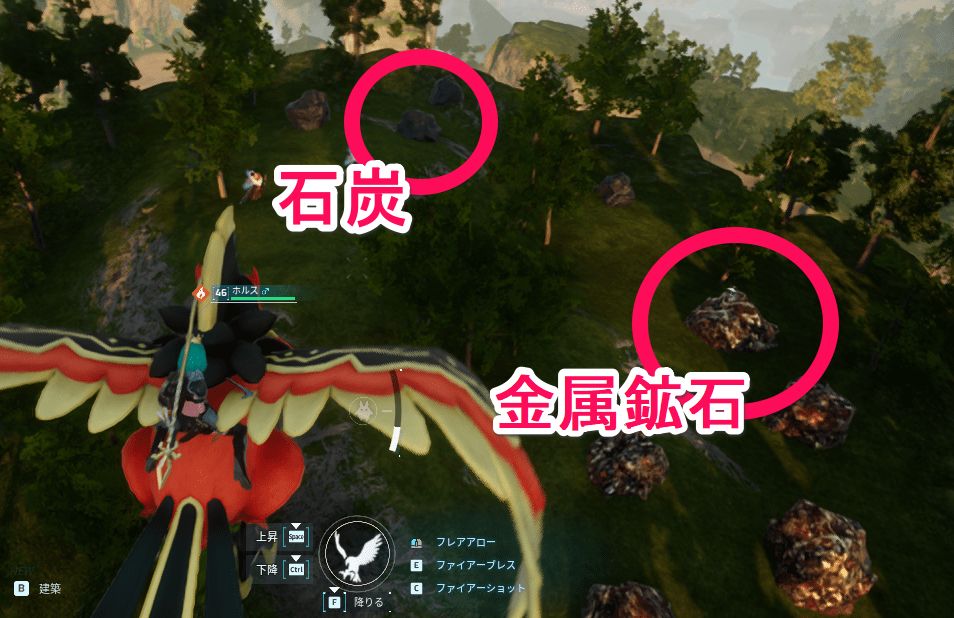 サブ拠点は金属鉱石+何かを掘れる場所